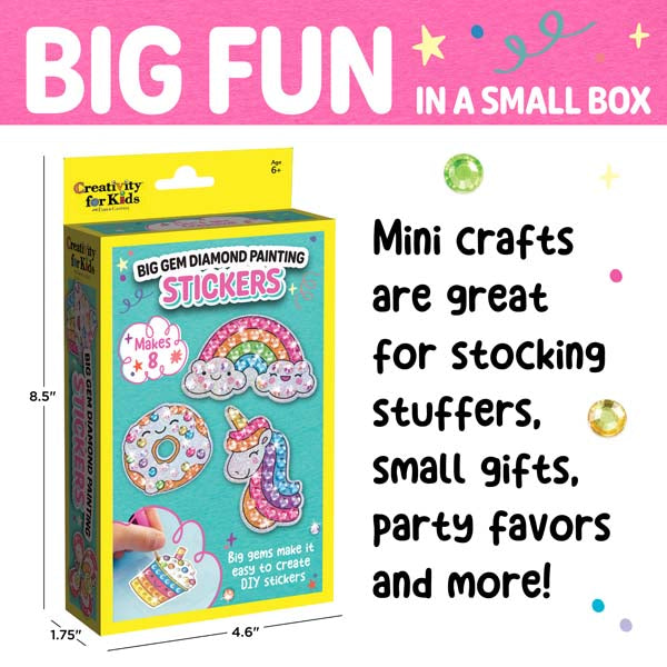 White Smoke Faber Castell Creativity for Kids Big Gem Diamond Painting Stickers Kids Craft Kits
