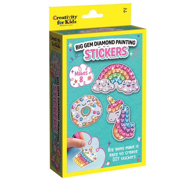 White Smoke Faber Castell Creativity for Kids Big Gem Diamond Painting Stickers Kids Craft Kits