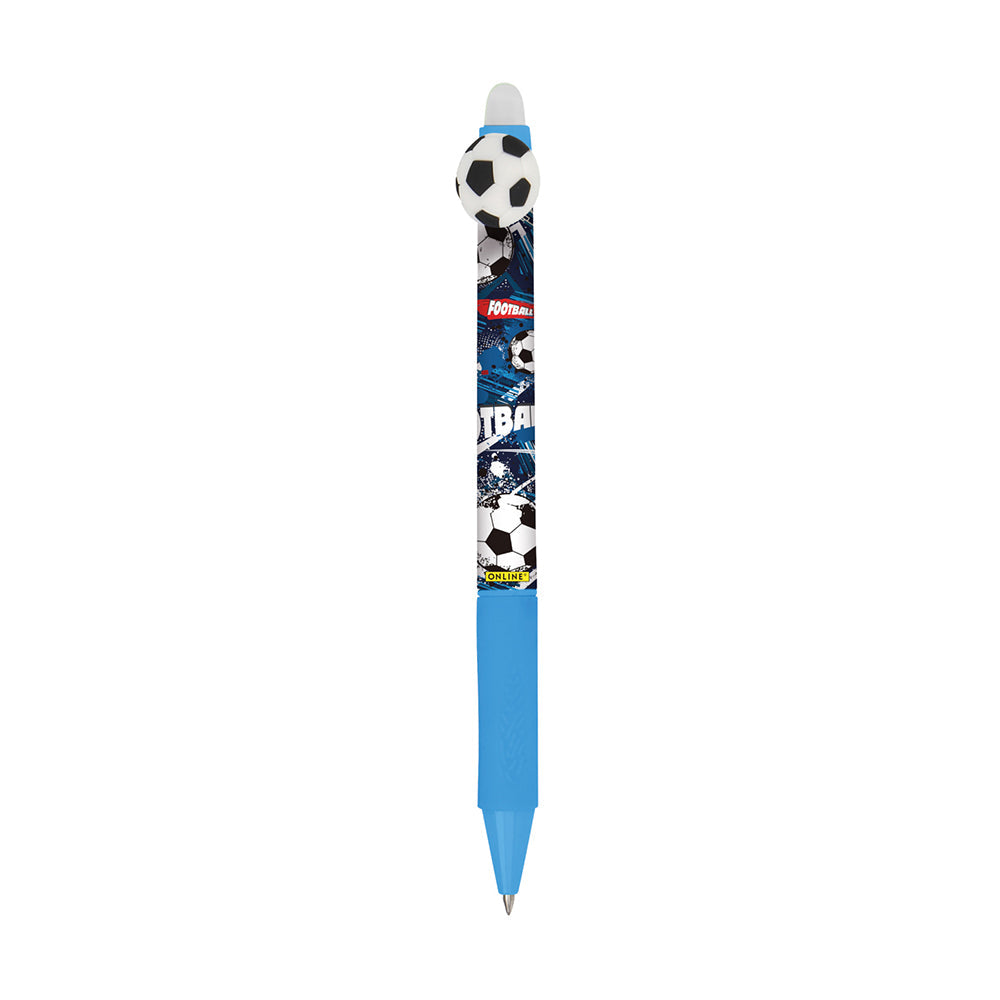 White Smoke ONLINE magiXX Fun Erasable Gel Pen, Football Blue Pens
