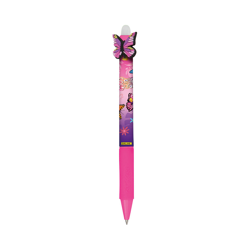 White Smoke ONLINE magiXX Fun Erasable Gel Pen, Butterfly Pens