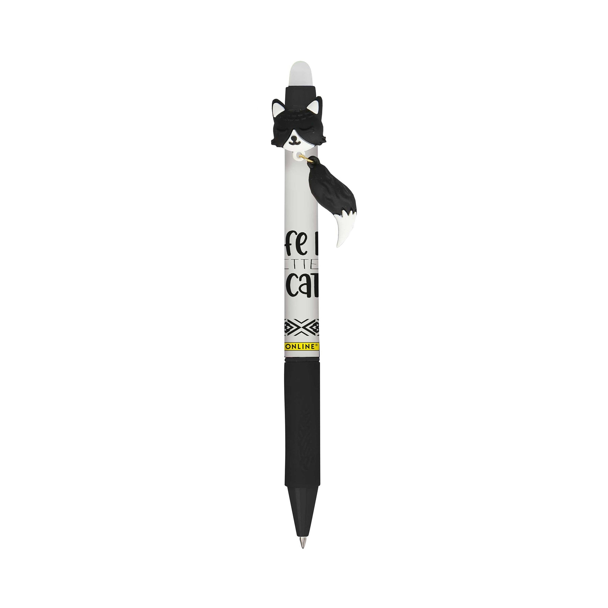 White Smoke ONLINE magiXX Fun Erasable Gel Pen, Charming Cat Pens