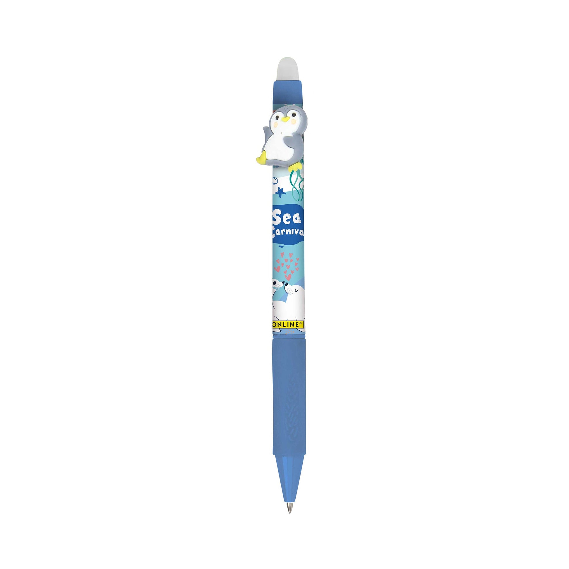 White Smoke ONLINE magiXX Fun Erasable Gel Pen, Penguin Pens