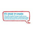 White Smoke Faber Castell Little Creatives Easy Grasp Bulb Crayons, Assorted Colours - 4 Pack Kids Crayons