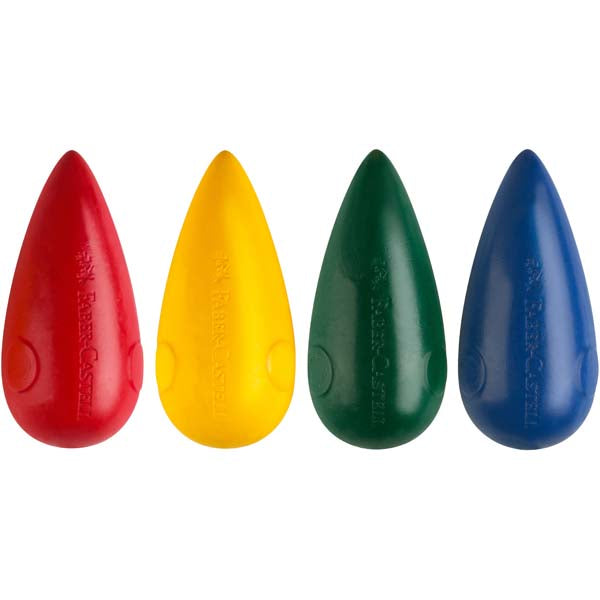 White Smoke Faber Castell Little Creatives Easy Grasp Bulb Crayons, Assorted Colours - 4 Pack Kids Crayons