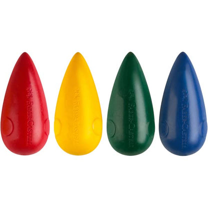 White Smoke Faber Castell Little Creatives Easy Grasp Bulb Crayons, Assorted Colours - 4 Pack Kids Crayons