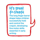 White Smoke Faber Castell Little Creatives Easy Grasp Finger Crayons, Assorted Colours - 6 Pack Kids Crayons