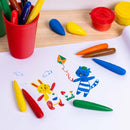 Lavender Faber Castell Little Creatives Easy Grasp Finger Crayons, Assorted Colours - 6 Pack Kids Crayons