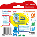 White Smoke Faber Castell Little Creatives Easy Grasp Finger Crayons, Assorted Colours - 6 Pack Kids Crayons
