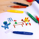 White Smoke Faber Castell Little Creatives Jumbo Creamy Crayons, Assorted Colours - 6 Pack Kids Crayons