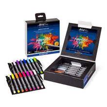 White Smoke Staedtler Pigment Arts Brush Pens, Assorted Colours, 24Pk Pens and Markers