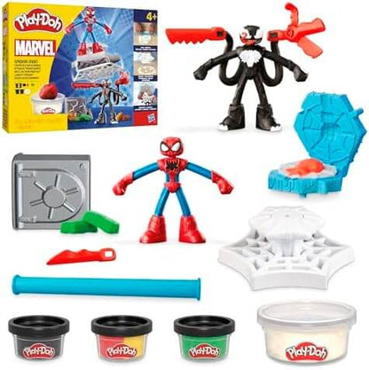 White Smoke Play-Doh Marvel Spider-Man Launch & Slice Battle Playset with 2 Action Figures Kids Clay, Dough & Modelling