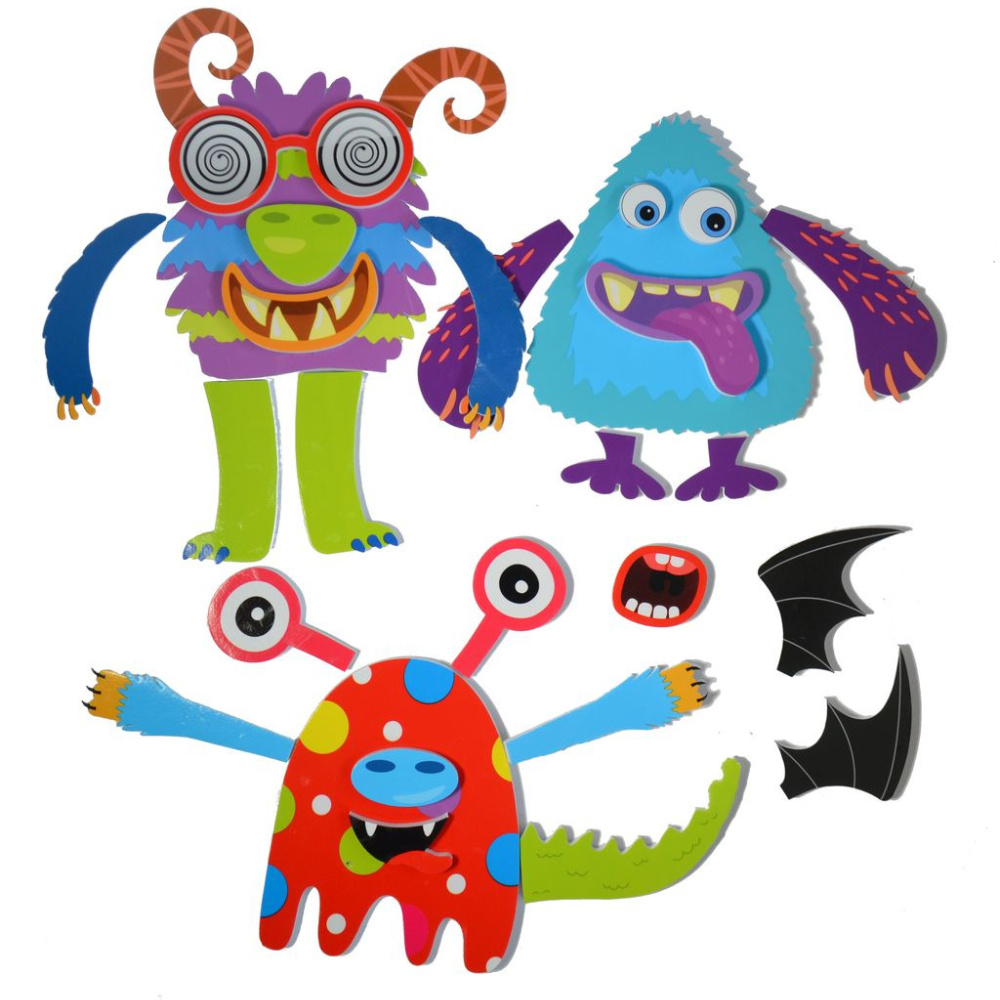 White Smoke Bath Time Stickers, Silly monsters Bath Time Fun