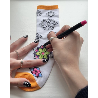 Lavender Doodle Docks - Colour Your Own Socks Bath Time Fun