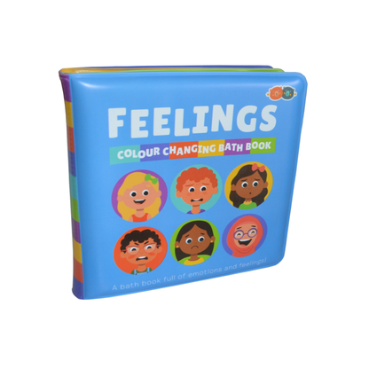 White Smoke Colour Chanding Bath Book & Stickers, Feelings Bath Time Fun