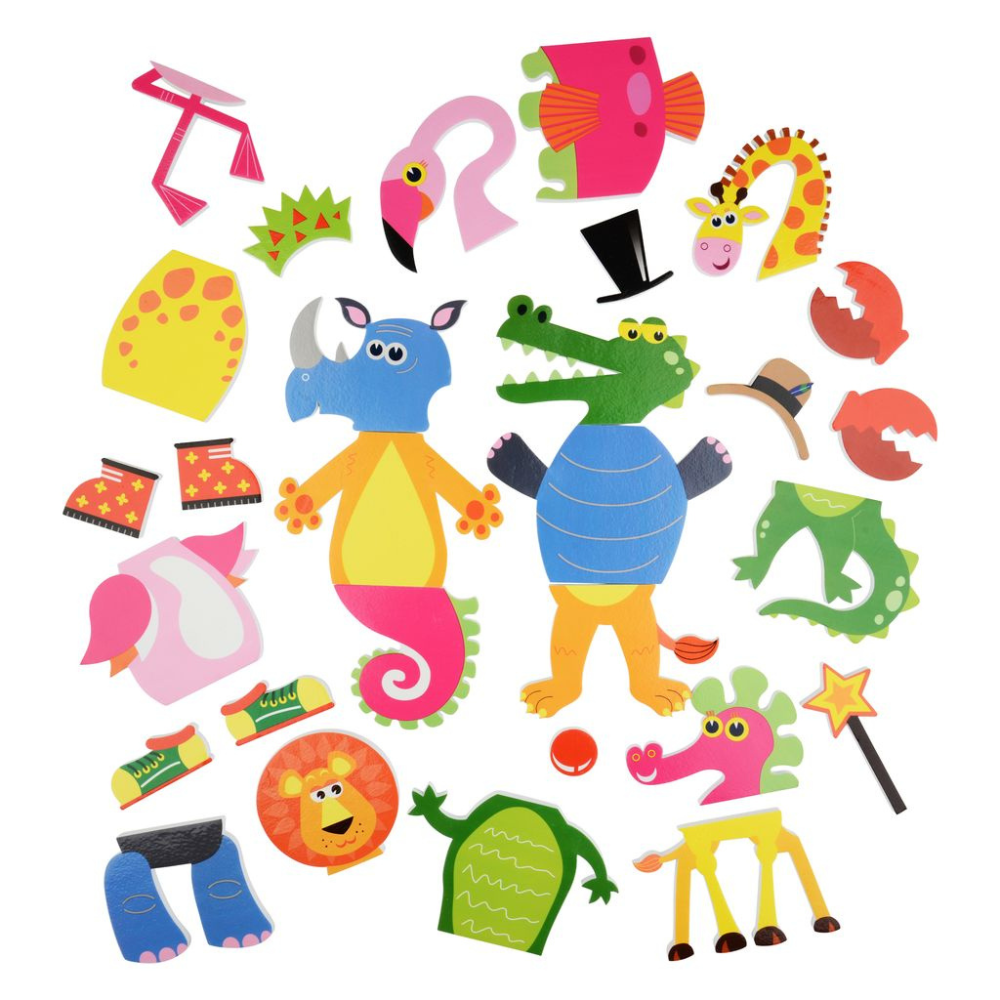 White Smoke Bath Time Stickers, Weird & Wonderful Animals Bath Time Fun