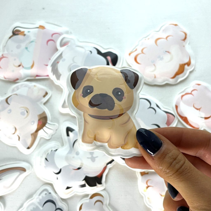 Alice Blue Colour Chanding Bath Stickers, Muddy Paws Bath Time Fun