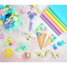 Lavender Pom Poms, Assorted Pastel, Bulk 500Pk Kids Wood Craft