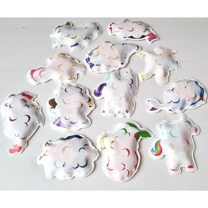 Light Gray Colour Chanding Bath Stickers, Magical Creatures Bath Time Fun