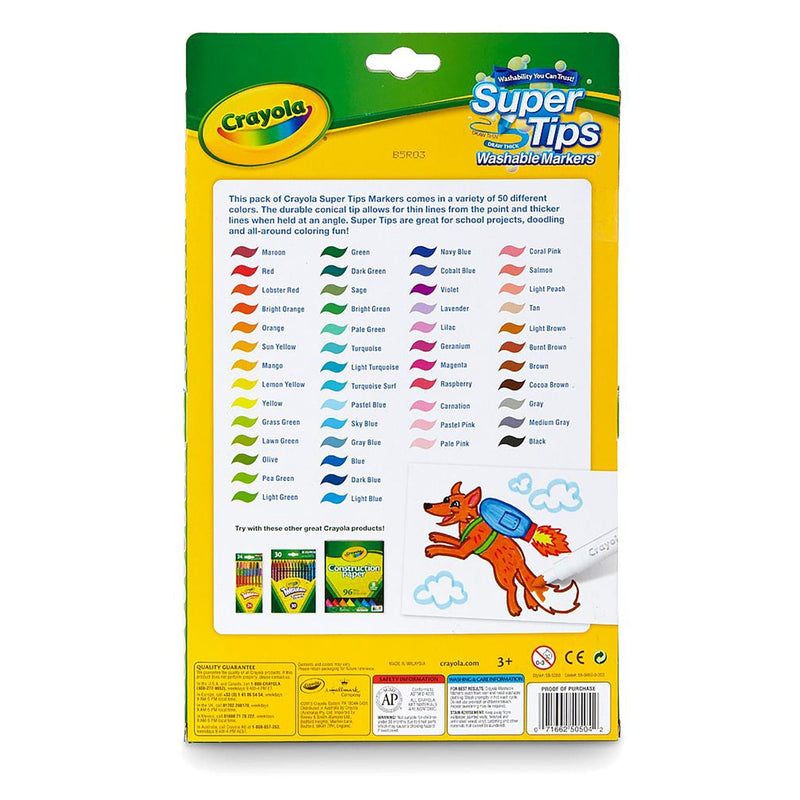 Crayola Super Tips Markers (Pack of 50)