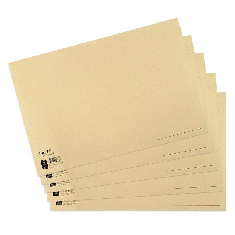 Light Goldenrod Quill Kraft Folio 240gsm with Flap A2 Kraft Folios
