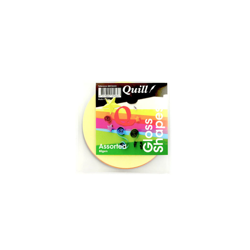 Quill Shapes Gloss Circles 120gsm 80gsm Pack100