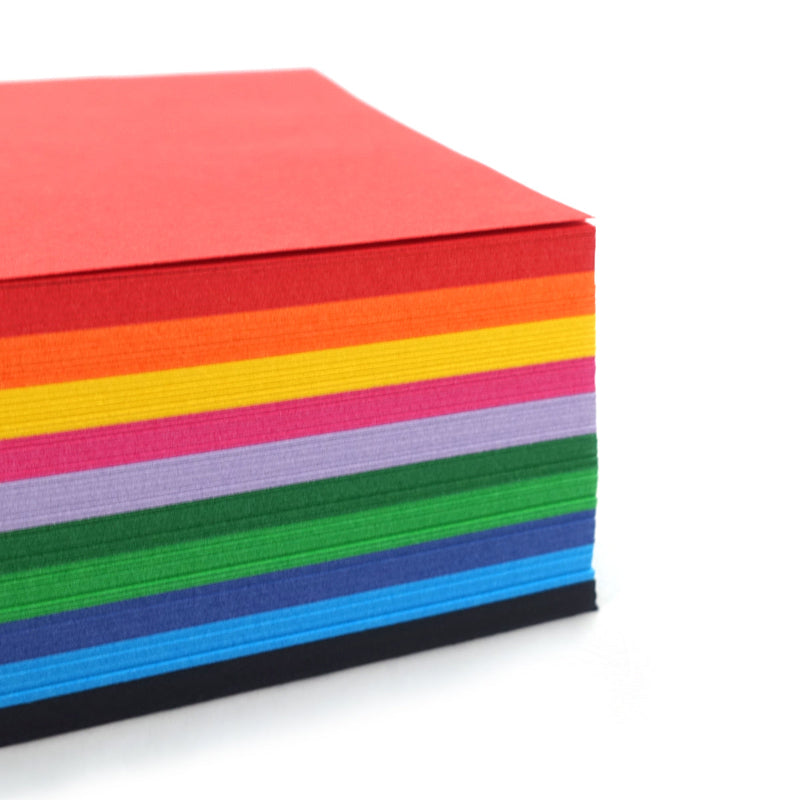 Quill Shapes Matte Squares, 127mm, Double Sided 80gsm, Assorted Colours, 360pk