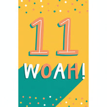 Sandy Brown Hallmark 11th Birthday Card 11 Woah! Bags & Invitation