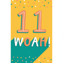 Sandy Brown Hallmark 11th Birthday Card 11 Woah! Bags & Invitation