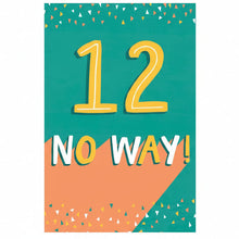 Dark Cyan Hallmark 12th Birthday Card 12 No Way! Bags & Invitation
