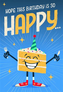 Cornflower Blue Hallmark Interactive Sound Card - Hope this birthday is so Happy! Bags & Invitation