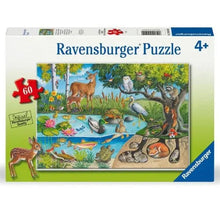 Ravensburger 60-piece jigsaw puzzle box with animals above and below water scene