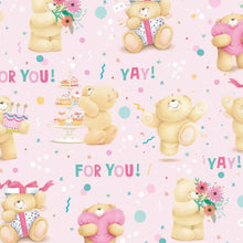 Misty Rose Hallmark Forever Friends Flat Wrap 68cm x 49cm Bags & Invitation