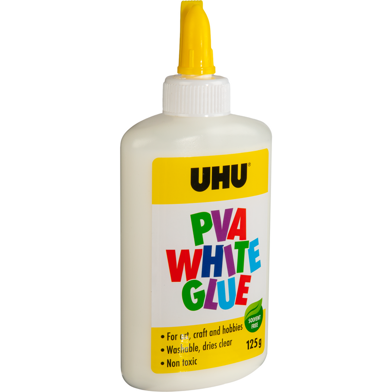 Light Gray UHU White PVA Glue 125ml Kids Glues