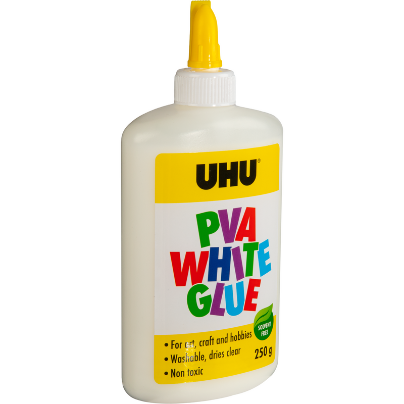 Light Gray UHU WHITE PVA GLUE 250g Kids Glues