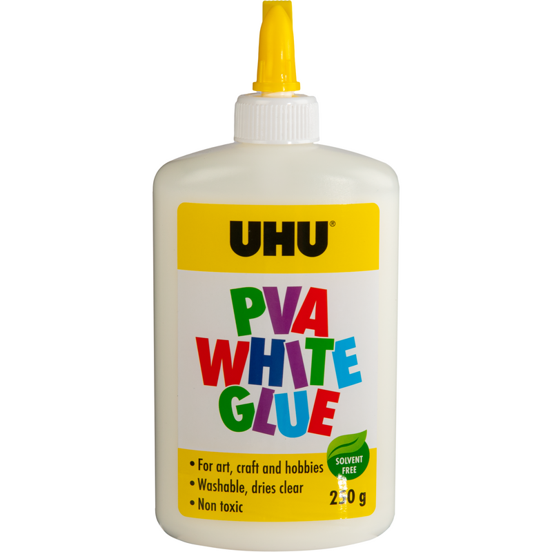 Light Gray UHU WHITE PVA GLUE 250g Kids Glues