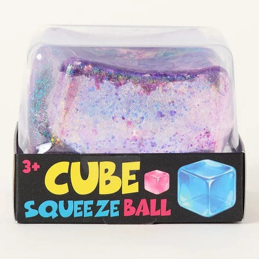 Seashell Mega Glitter Cube 7.5cm Squishy Sensory Fidget Toy Assorted Squishy & Squeeze