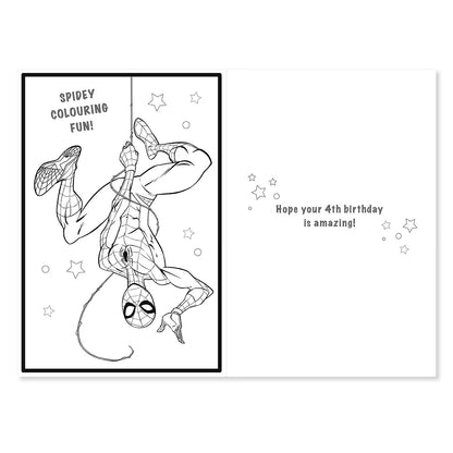 White Smoke Connections from Hallmark Marvel Spiderman 4th Birthday Greeting Card Bags & Invitation