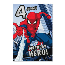 Midnight Blue Connections from Hallmark Marvel Spiderman 4th Birthday Greeting Card Bags & Invitation