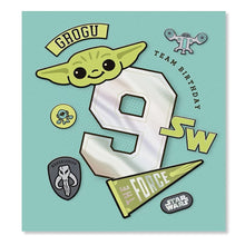 Medium Aquamarine Connections from Hallmark Star Wars The Mandalorian 9th Birthday Greeting Card Bags & Invitation