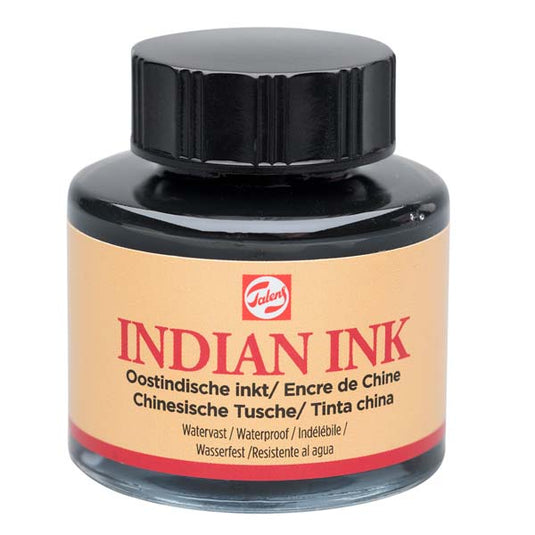 White Smoke Talens Indian Ink, Black, 30ml Ink