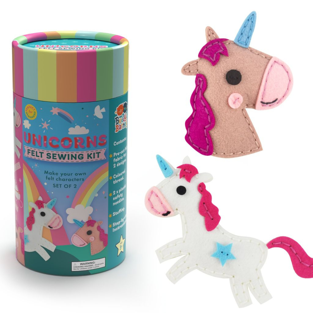 White Smoke Water Magic Drawing Set, Felt Sewing Kit, Unicorns Bath Time Fun