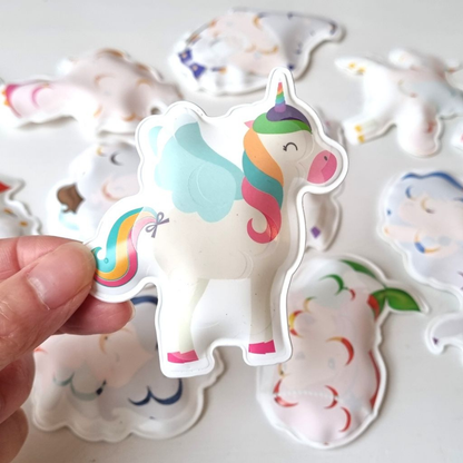 Light Gray Colour Chanding Bath Stickers, Magical Creatures Bath Time Fun