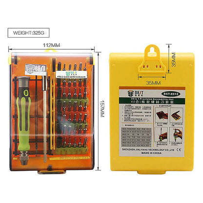 BST Magnetic Precision Screwdriver Set with Carry Case (45 pieces)