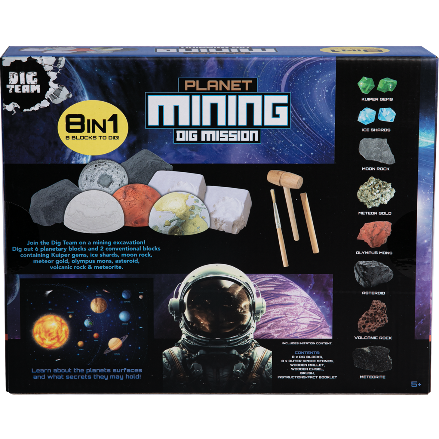 Gray 8 IN 1 EXPLORE SPACE EXCAVATION KIT Kids Craft Kits