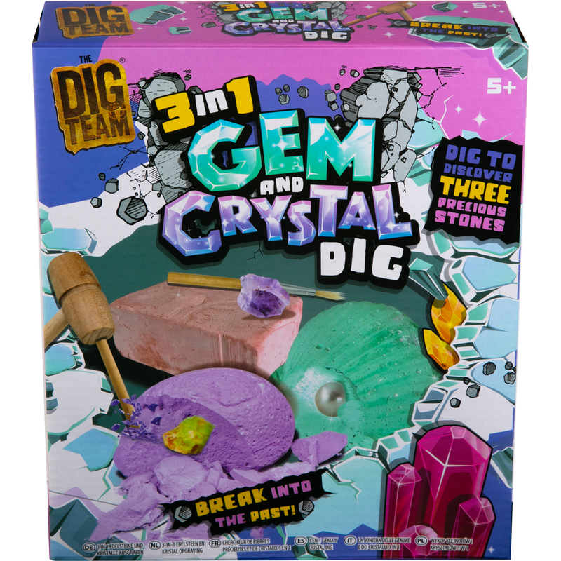 Dark Slate Gray 3 IN 1 GEM & CRYSTAL DIG KIT Kids Kits