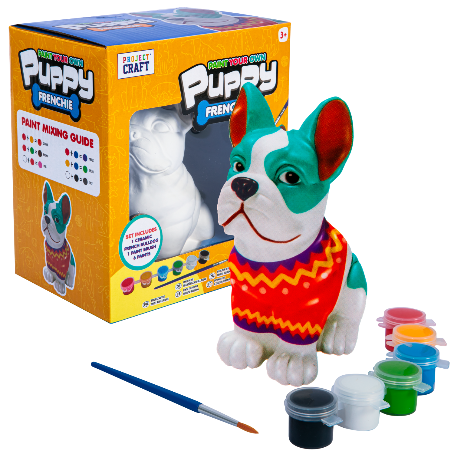 Dark Slate Gray Paint Your Own Plaster Frenchie Kids Activities