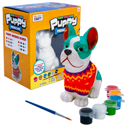 Dark Slate Gray Paint Your Own Plaster Frenchie Kids Activities