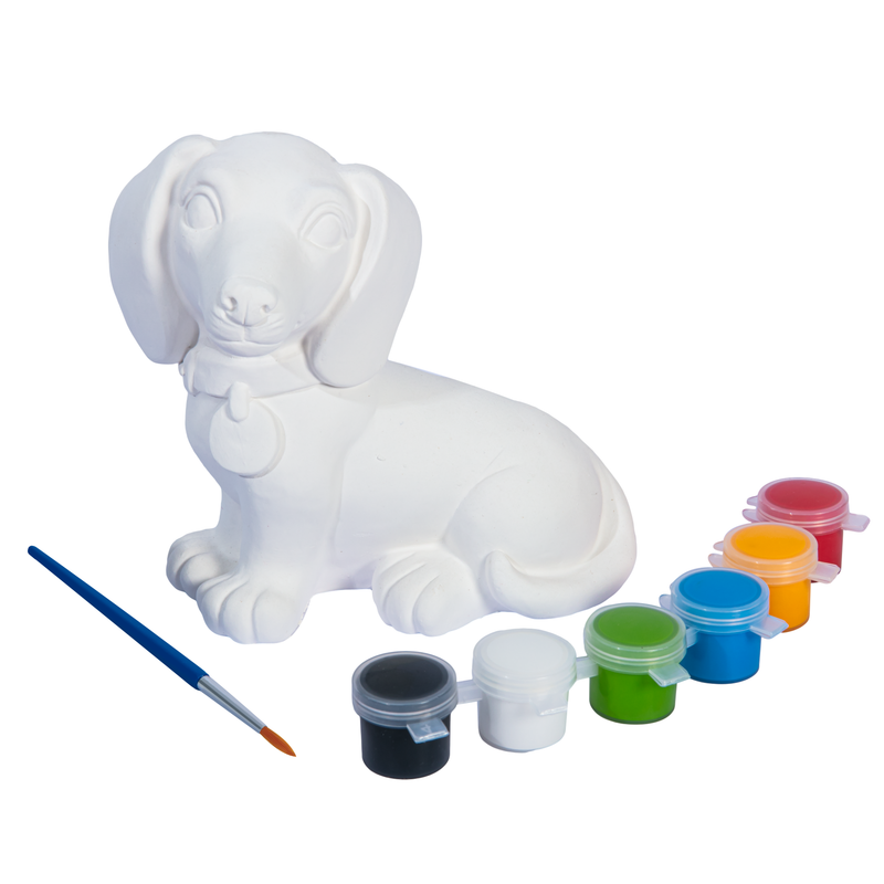 Light Gray Paint Your Own Plaster Daschund Kids Activities