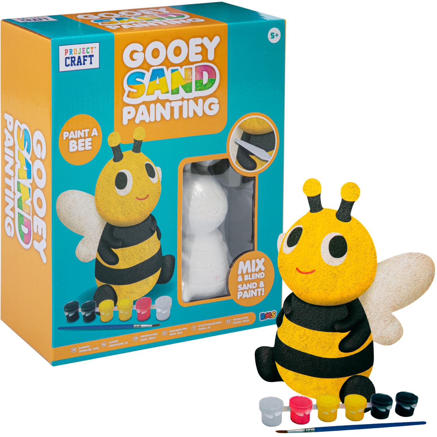 Goldenrod GOOEY SAND PAINTING 2 ASST - BEE & DINO Kids Craft Kits