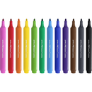 Dark Salmon Faber Castell Jumbo Triangular Markers, Assorted – Pack of 12